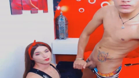 tranny And boyfriend oral stimulation-job And rimming