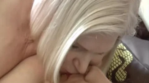 Brit Grandmother Rides ladyboys penis