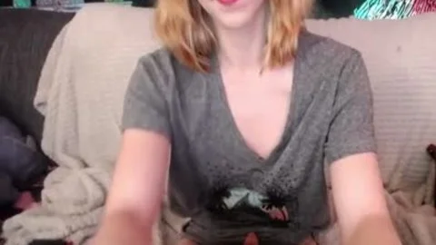 yummy Redhead shemale Analie Feet Fetish Stroking Her Smallcock