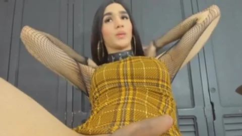 filthy latin chick In lingerie Faps Her Girlcock