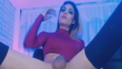 ladyboy Can cum Alone By Just Masturbating
