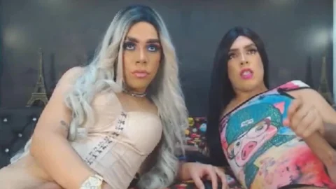 pair sheboy harlots plowed And Sucked knob