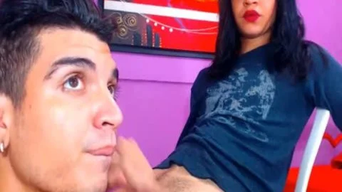 chap Slurps ladyman monstrous cock And Masturbates