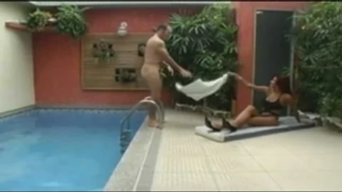 Interracial T-cutie Sex By The Swimming Pool
