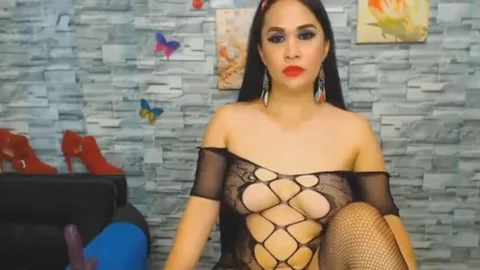 gigantic meatballs ladyboy Strokes Her gigantic cock