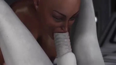 tasty Sci Fi Female Alien Plays With A dark beauty In The Space Station