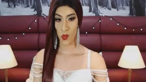 massive penis latin chick Trans jerking off