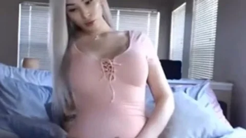 busty blond shemale Playing With Her penis In A horny Leotard