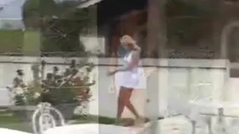 Tall Blond shemale Being poked In The Garden