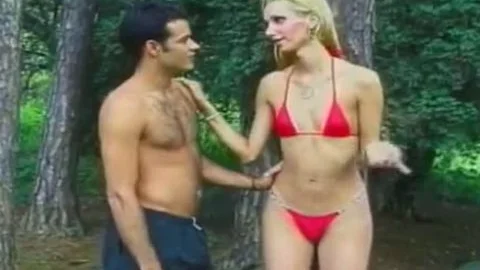 yummy young Fair-haired shemale Giselle Davila With perky titties loves To get wazoo plowed In The Wood