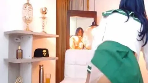 kinky TS Solo stroking