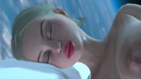 gorgeous Sci-fi Android Dickgirl Plays With A gorgeous lustful blonde In The Space Station