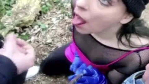 Sissy suck two Strangers penises In The Park