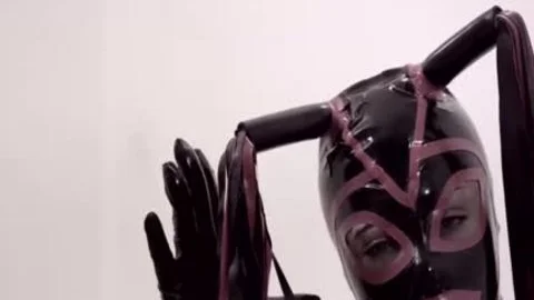 Latex lady-man banging Slaves butthole