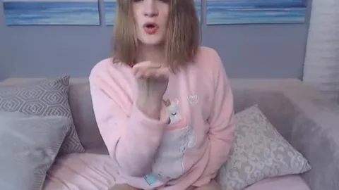 sleazy Redhead Trans cum On web camera