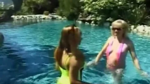 Poolside Rest With excited sheboys