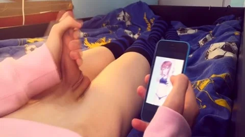 Femboy Has A lovely Messy cumshot whilst Watching 18GB Of anime