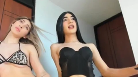 shelady pair Jerking Their gigantic Shaft