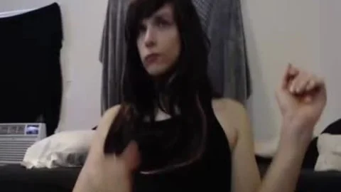 attractive Femboy humongous wang cum
