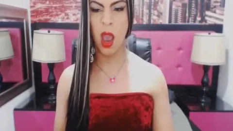 lascivious shemale wanking Her enormous penis So Hard On cam