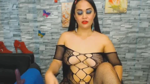 asian Looking Trans Rubbing Her penis