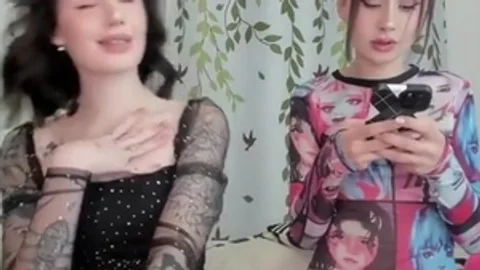 alluring Petite Russian Trans babes With Tattoos Have pleasure On web camera