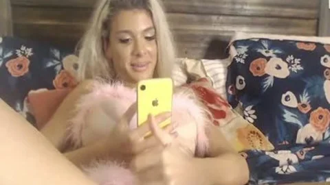 slender Trans beauty In underware Strokes Her penis On cam