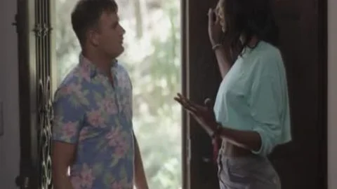 slim ebon Tbabe Natassia bonks Stepbros yummy boyfriend whilst he Watch