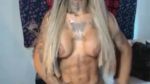 blonde ebony T girl big tits gigantic rod