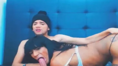 yummy couple tranny pleasure both 10-Pounder And booty