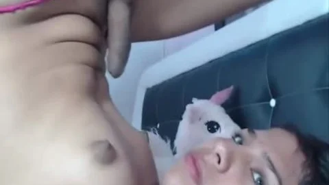 BigCock TS latin chick astonishing teen Selfsuck