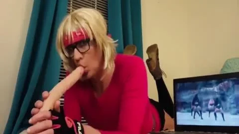 amazing dildo DEEPTHROAT SISSY concupiscent SISSY booty IN WINDOW