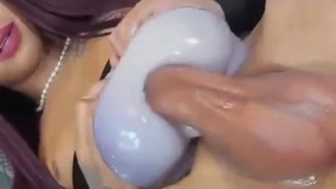 lengthy Haired Transgirl With Tattoos Masturbates With lusty toy On webcam